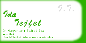 ida tejfel business card